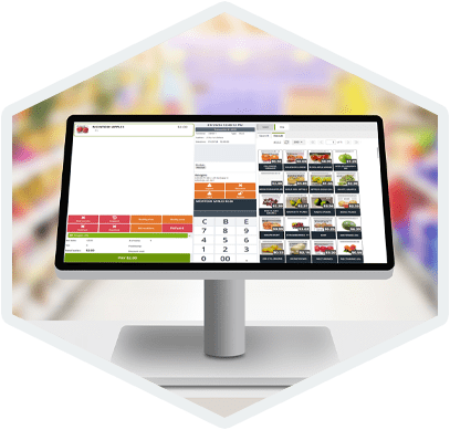 point of sale produce software on screen